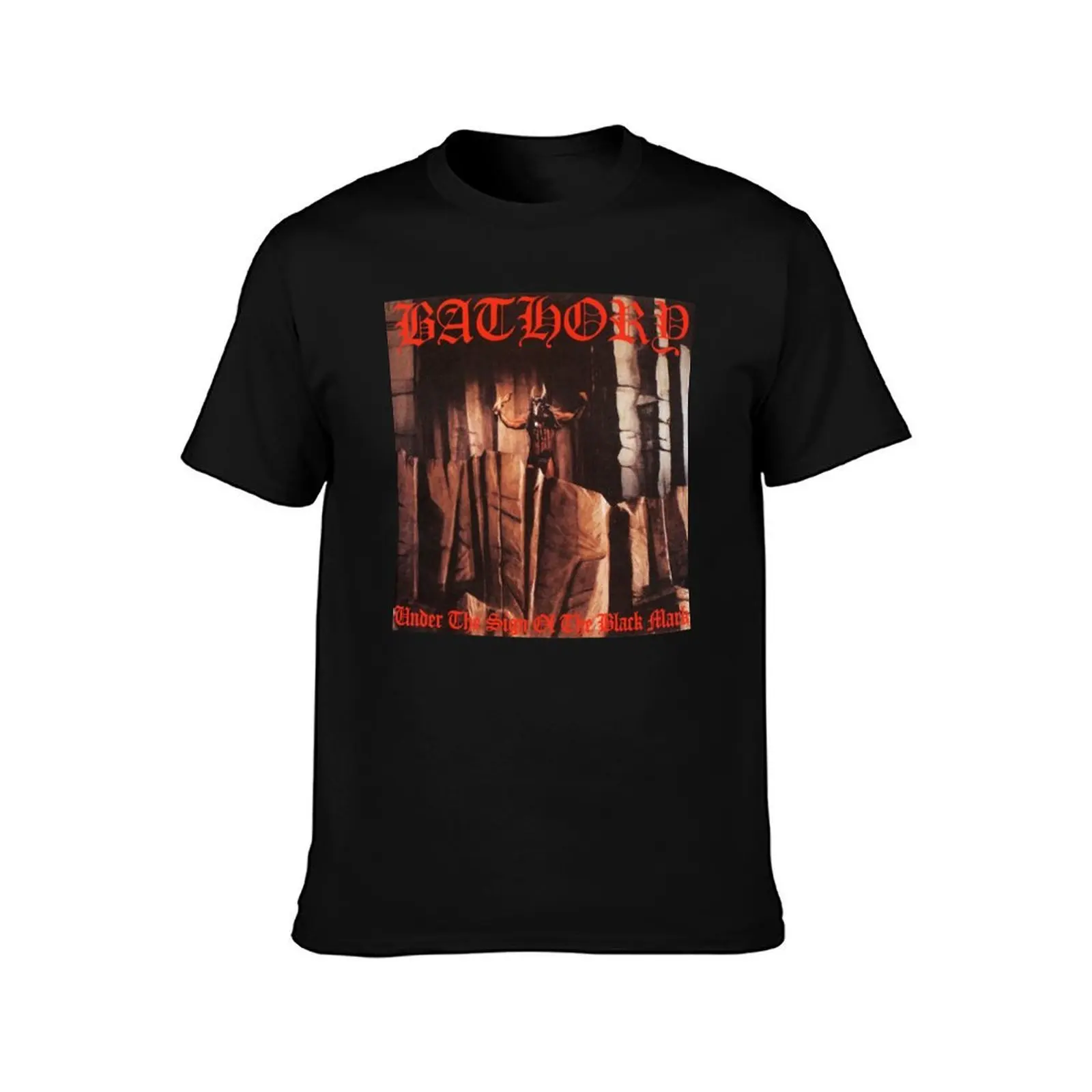 Bathory Under the Sign of the Black Mark Album Cover T-Shirt t shirt man luxury T-Shirt
