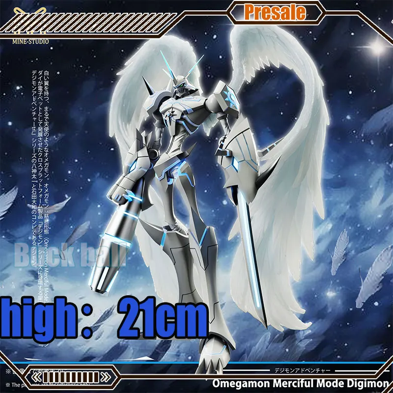 

Digimon Adventure Anime Figure 21cm Omegamon Action Figurine Omegamon Merciful Mode Statue Collection Decor Toys Doll Customiz