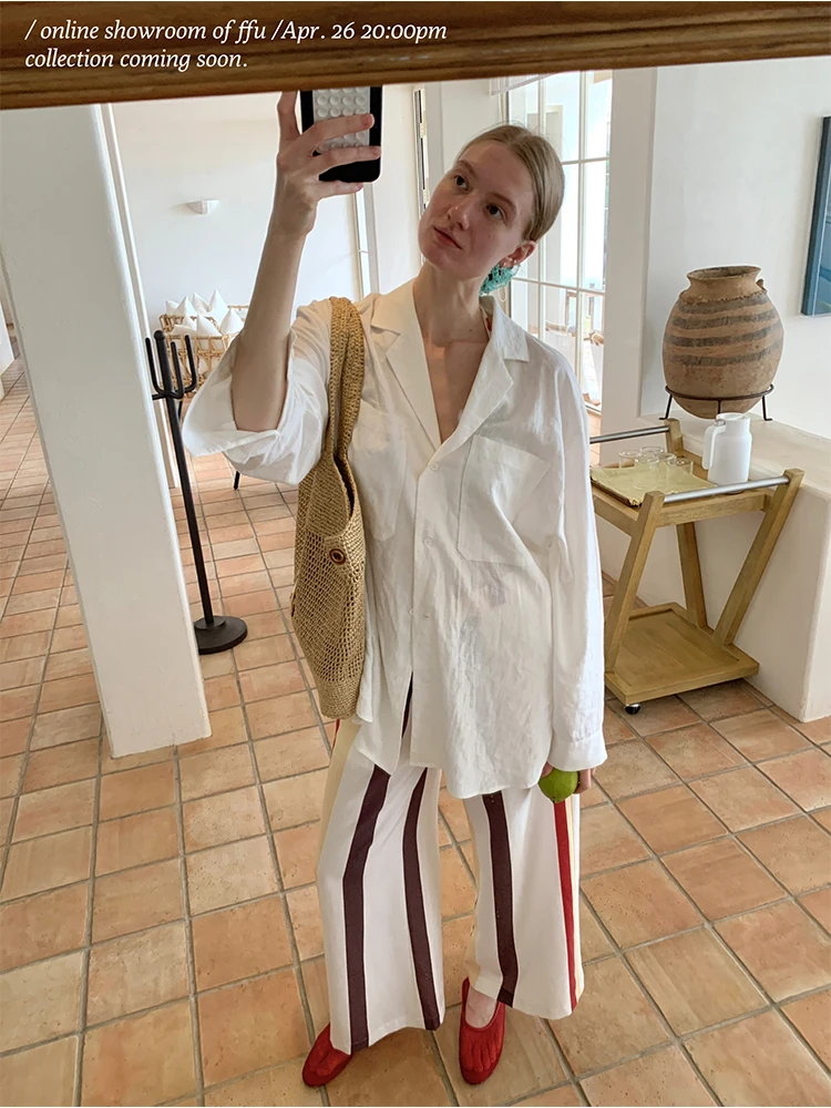 

Модный женский летний костюм с защитой от солнца, с воротником, большими карманами, классический, повседневный, свободного кроя, с длинными рукавами, однотонный