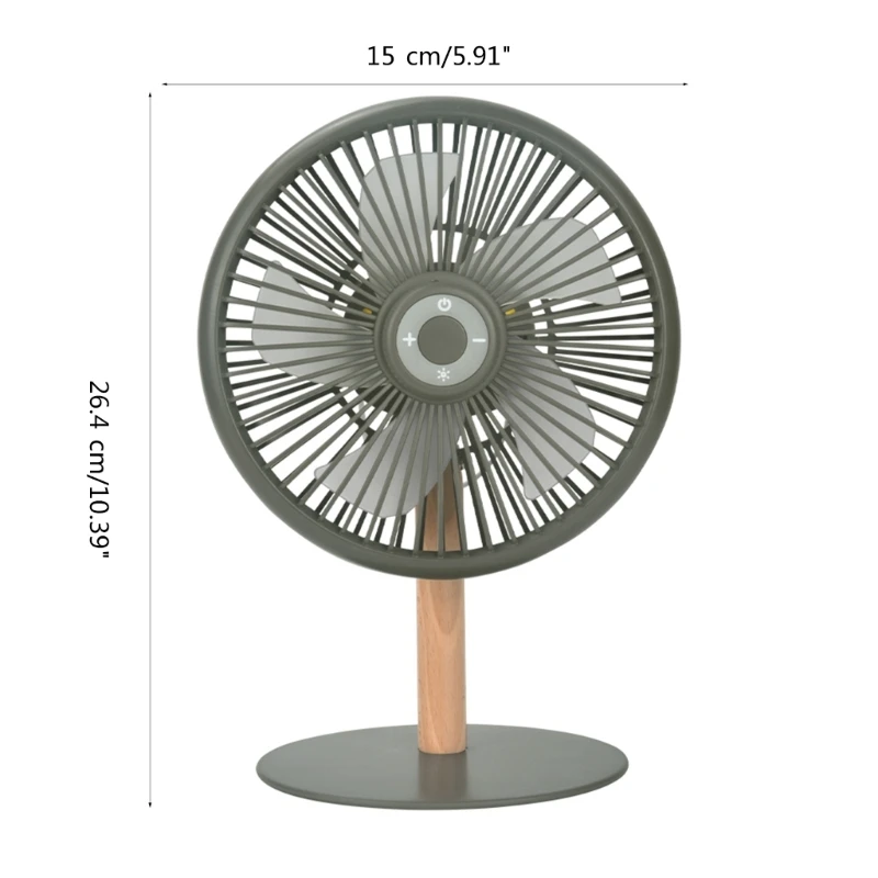 원격 제어 및 LED 조명이 있는 편리한 USB 테이블 팬 4000mAh 배터리 USB 휴대용 팬 강력한 테이블 팬