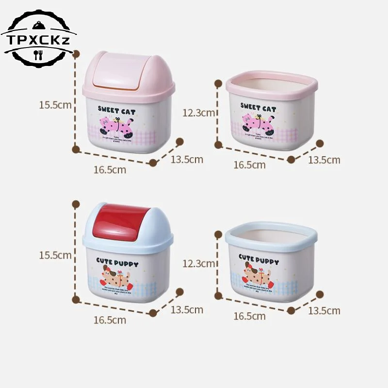 

1 шт. мини-мусорный бак для рабочего стола Kawaii домашний офис мусорная корзина мультфильм милая мусорная корзина домашнее украшение детской комнаты