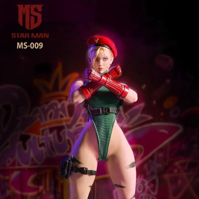 Original Star Man Ms-009 1/6 Muscle Girl Agent Cammy Soldier High Collar Bodysuit Design Movable Action Figure Model Collect Toy