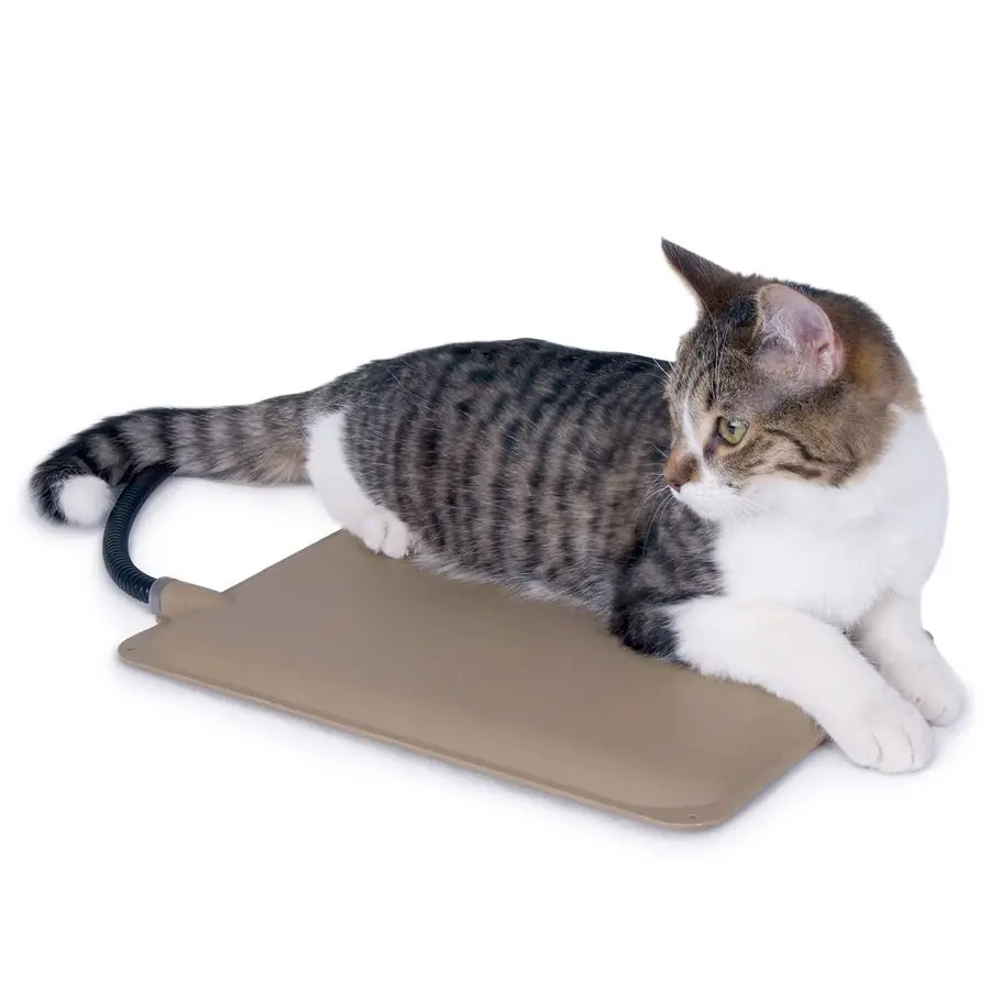 

Heated Extreme Weather Outdoor Kitty Pad Petite, Waterproof Heated Cat Mat, Pet Warmer for Outside Feral Cat Houses, Indoor Outd