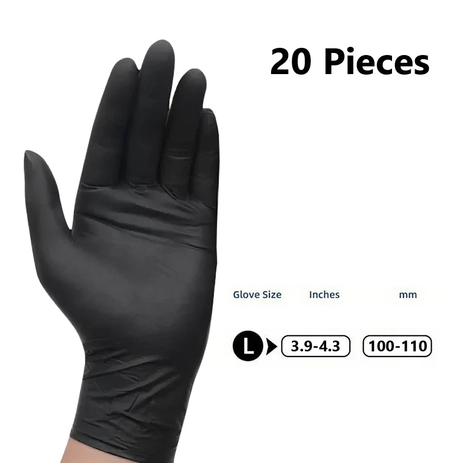 20/50 Stück Einweg-Nitrilhandschuhe, latexfrei, für Nagelpflege, Friseurarbeiten, Tattoo-Vorbereitung und Reinigungswerkzeuge für Salons. – Detail 9