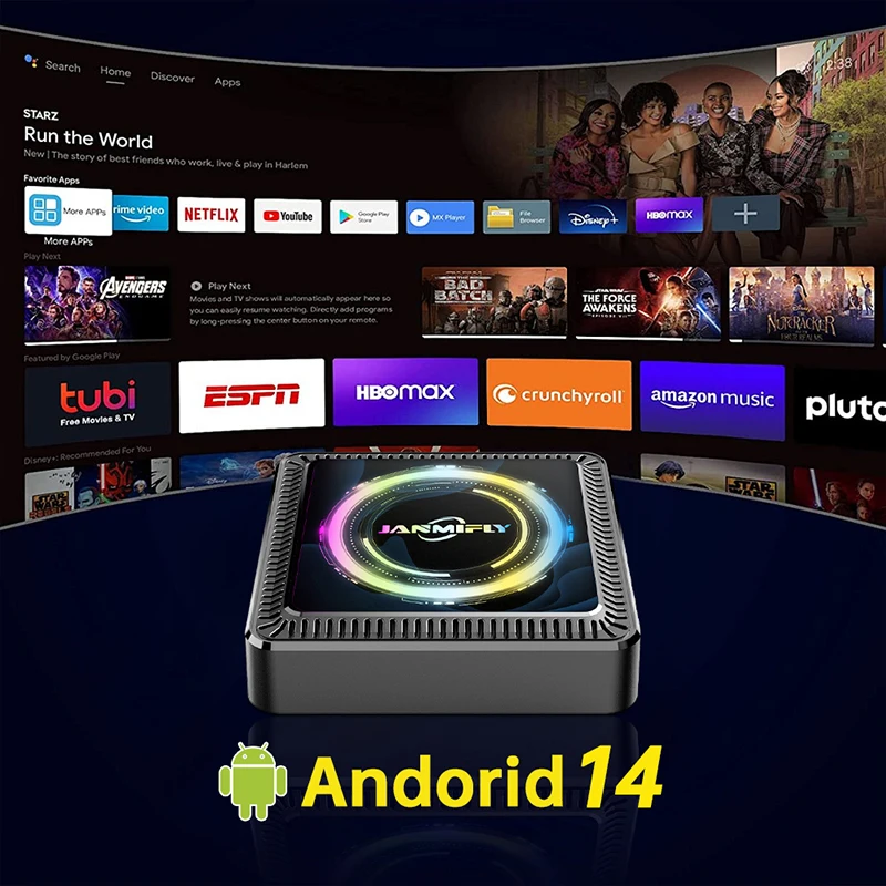 Q7S Smart Android 14 Tv Box Ultral HD 6K Wifi 6 Compatible con Google Bluetooth 5,2 Streaming Media Player Set Top Box