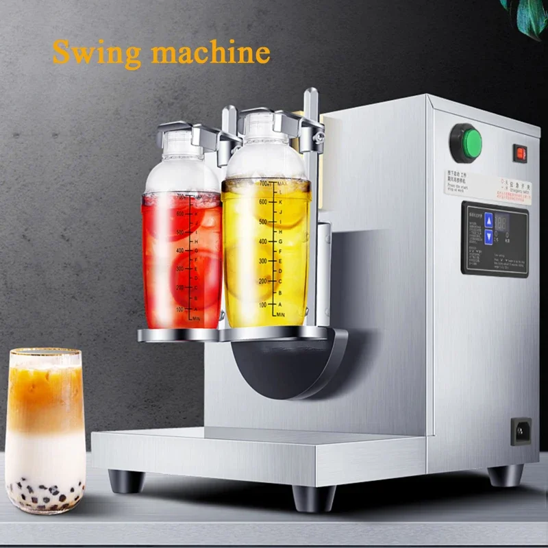 PBOBP With Cups Commercial Boba Shaker Bubble Tea Shaker Stainless Steel Double-head Pearl Milk Tea Shaking Machine