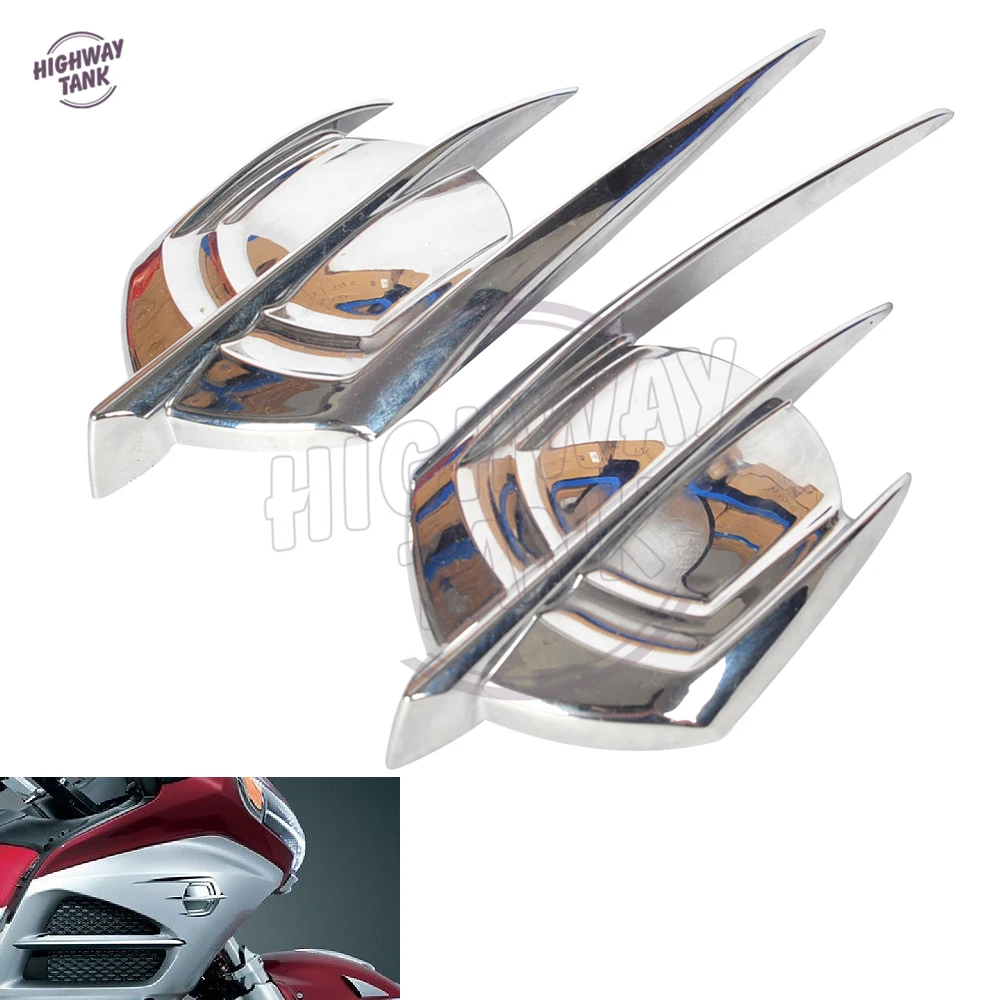 Capa com emblema de carenagem de falcon cromado para motocicleta para Honda Goldwing 1800 GL1800 2012-2013