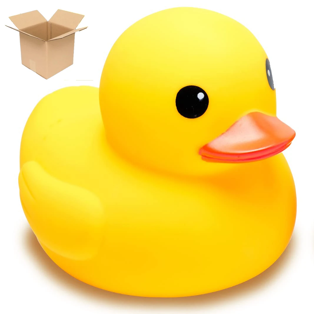 6,89-дюймовая гигантская резиновая утка, большая резиновая утка, большая игрушка-утка для летнего душа, вечеринки по случаю дня рождения (упаковка в коробке))