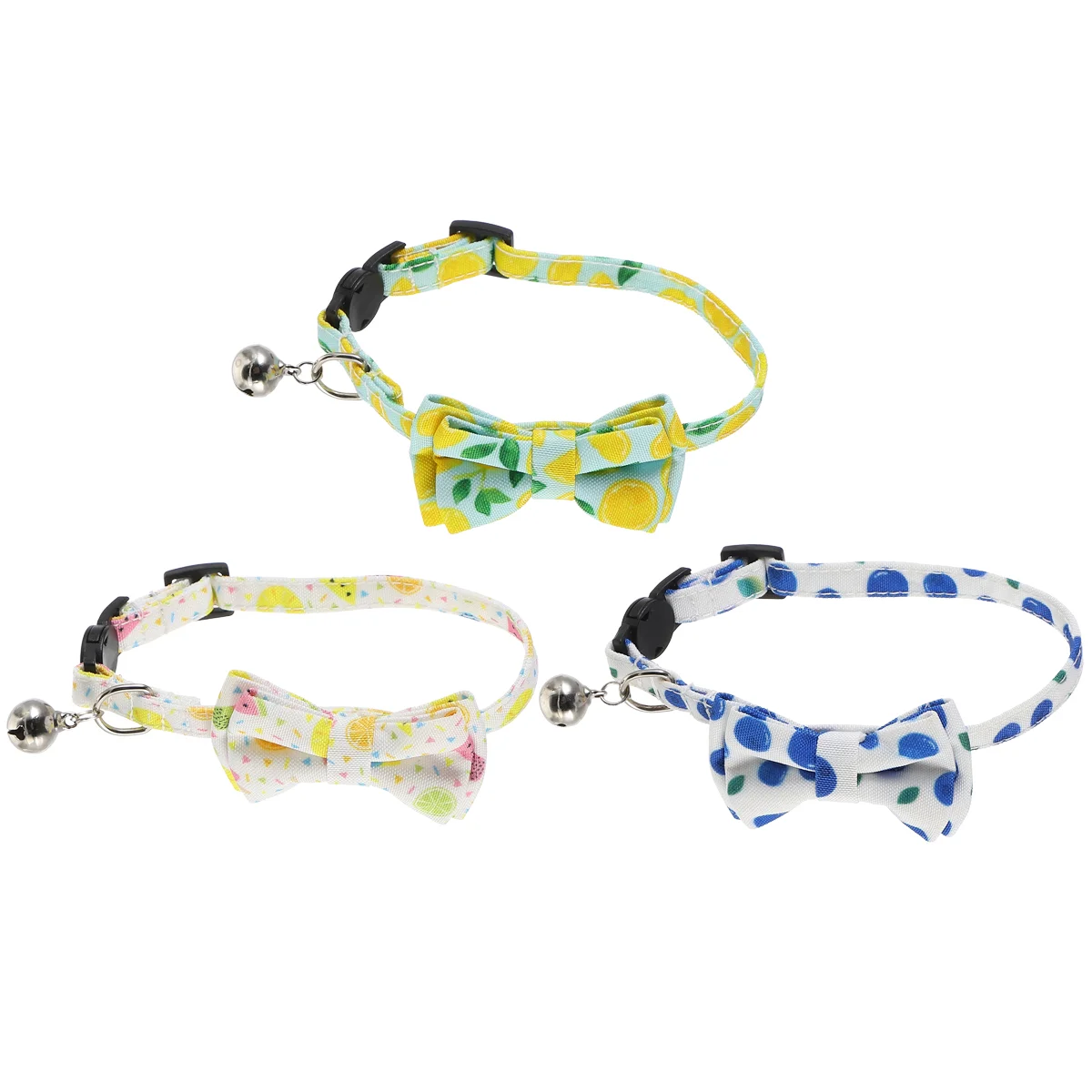 Summer Dog Collar Pet Cat Bow Neck Chain Bell Shaped Bells for Loud Cloth Fruit