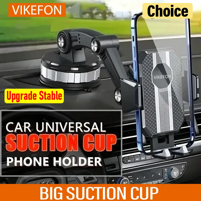 

VIKEFON Sucker Car Phone Holder Stand Gravity Dashboard Suction Cup Smartphone Mobile Cell Support in Car Bracket For All Phones