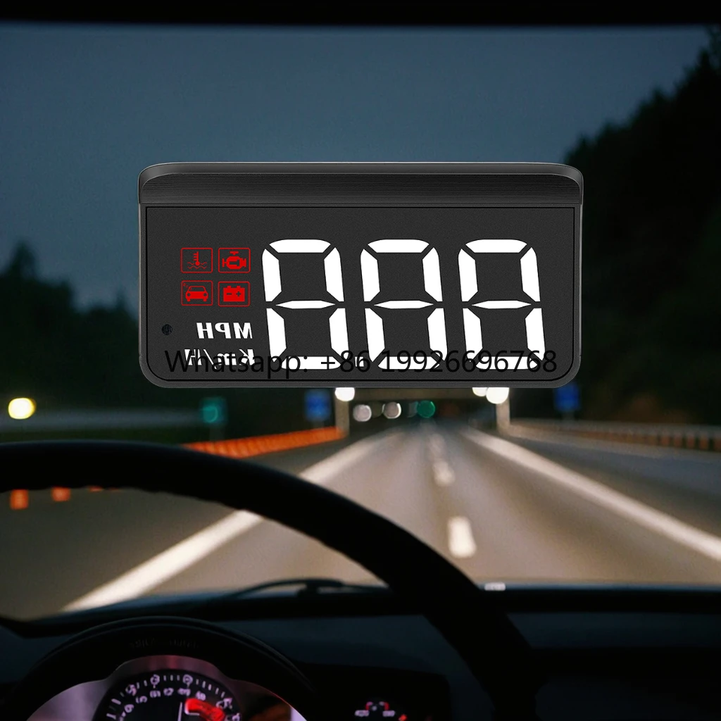 

M3 Auto 2 Head up Display Windshield Projector Speedometer Speed and Wind Speed Alarm Electronic Accessories for Cars