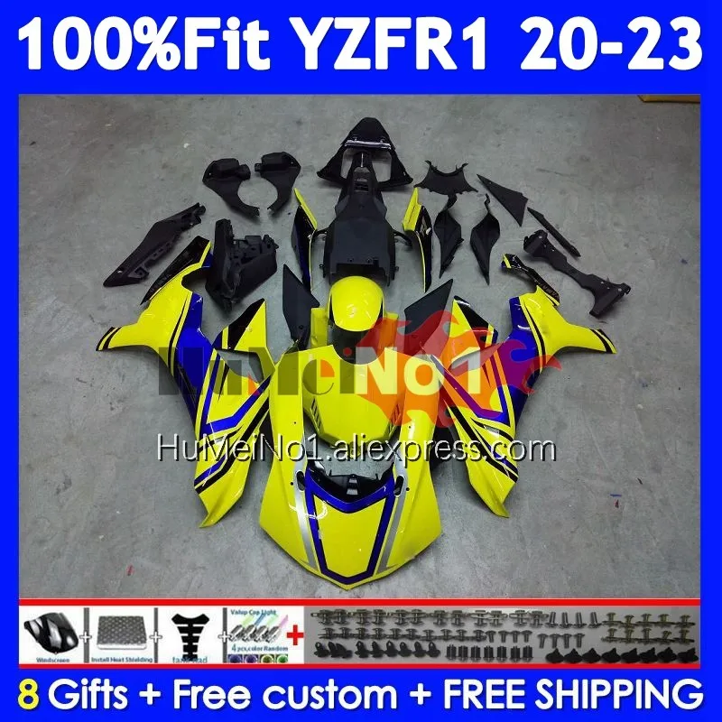 Injection For YAMAHA YZF R1 R 1 1000 YZF-R1 YZFR1 20 21 22 23 24  Light yellow 371No.4 YZF1000 2020 2021 2022 2023 2024 Fairing