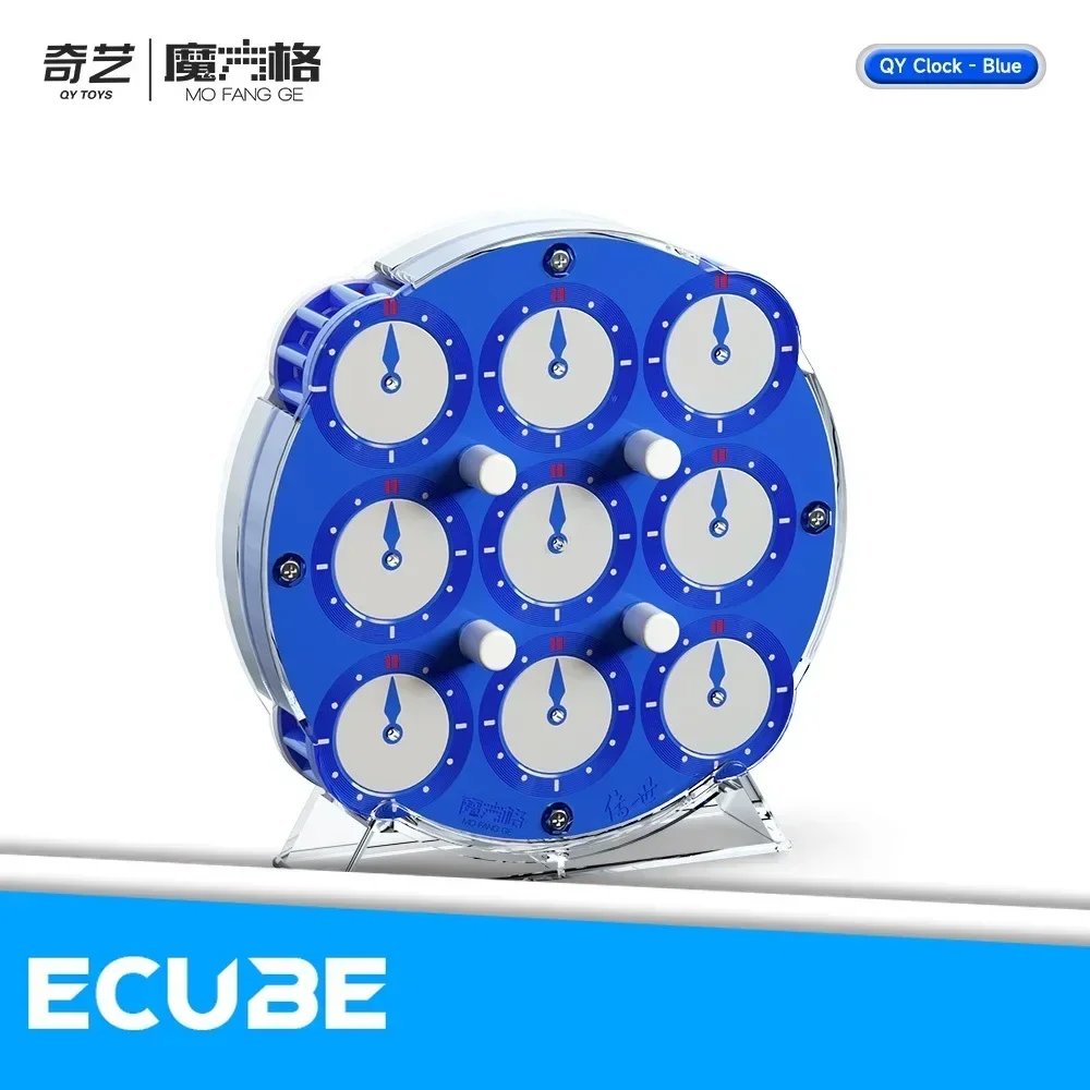 [ECube] QiYi ساعة لغز المغناطيسي Chuanshi المهنية سرعة مكعب لغز المكعب السحري أسود أبيض أخضر أزرق أرجواني شفاف