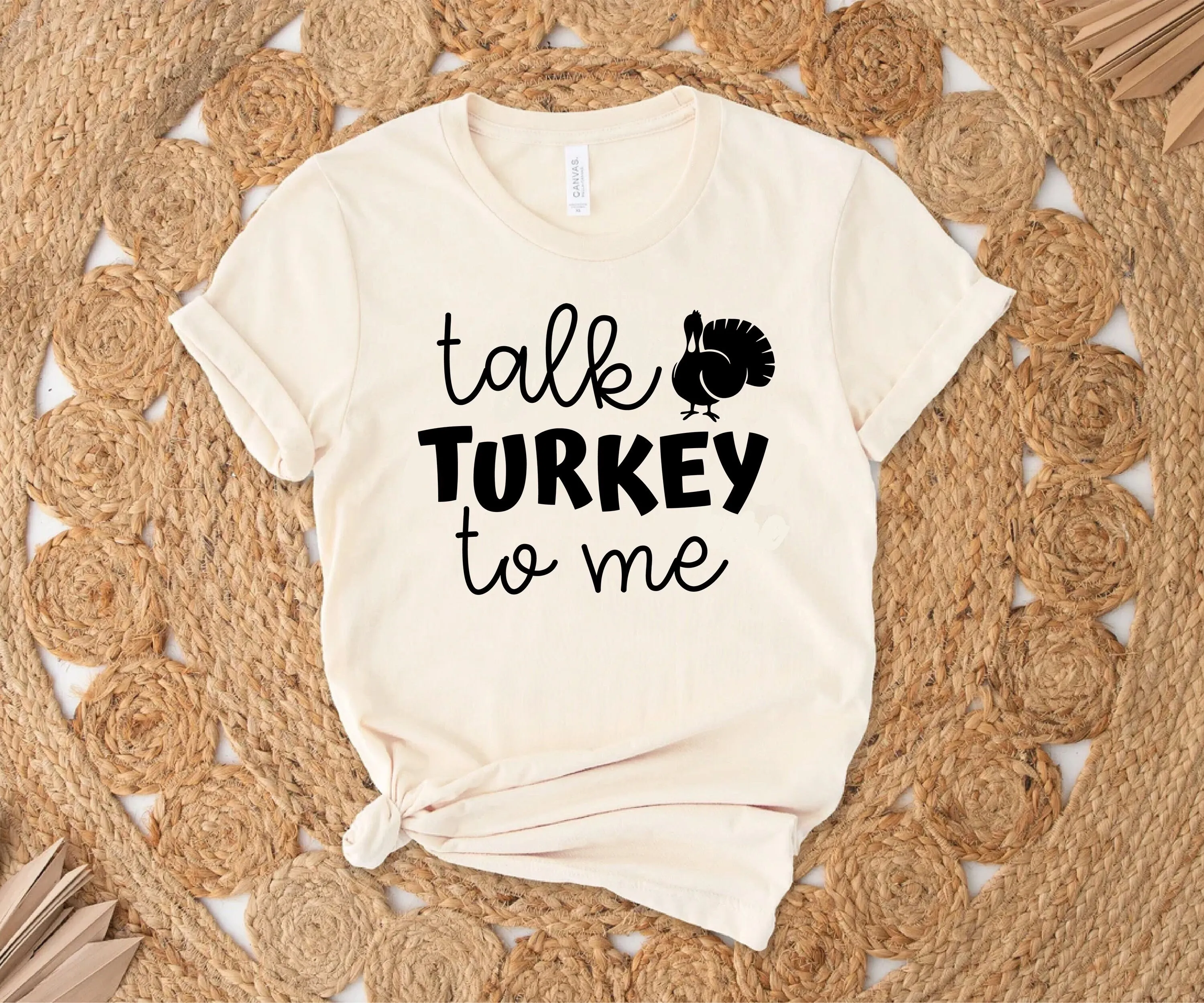 Talk Turkey To Me T Shirt Funny Thanksgiving Hello Fall Gobble Swallow