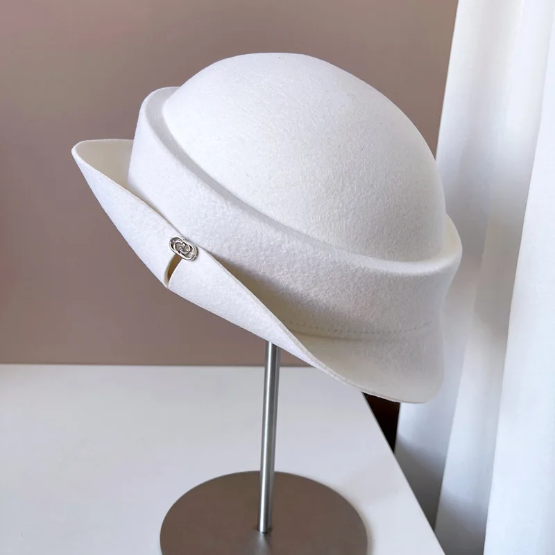 السيدات الفاسناتور الخريف/الشتاء الغلاف الجوي أغطية الرأس الفروسية على غرار قبعة التصوير الفوتوغرافي التصميم التبعي #5