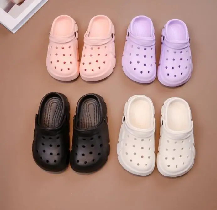 Kids Slippers for Girls Boys 2024 Summer New Fashion Cut-outs Breathable Soft Outside Casual Versatile Anti-slippery Beach Shoe