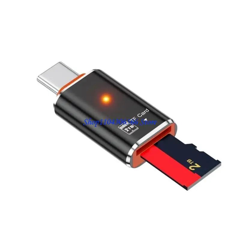 02DD USB Type C To TFs Card Camera Reader OTG Adapter Cable for Phone Tablets