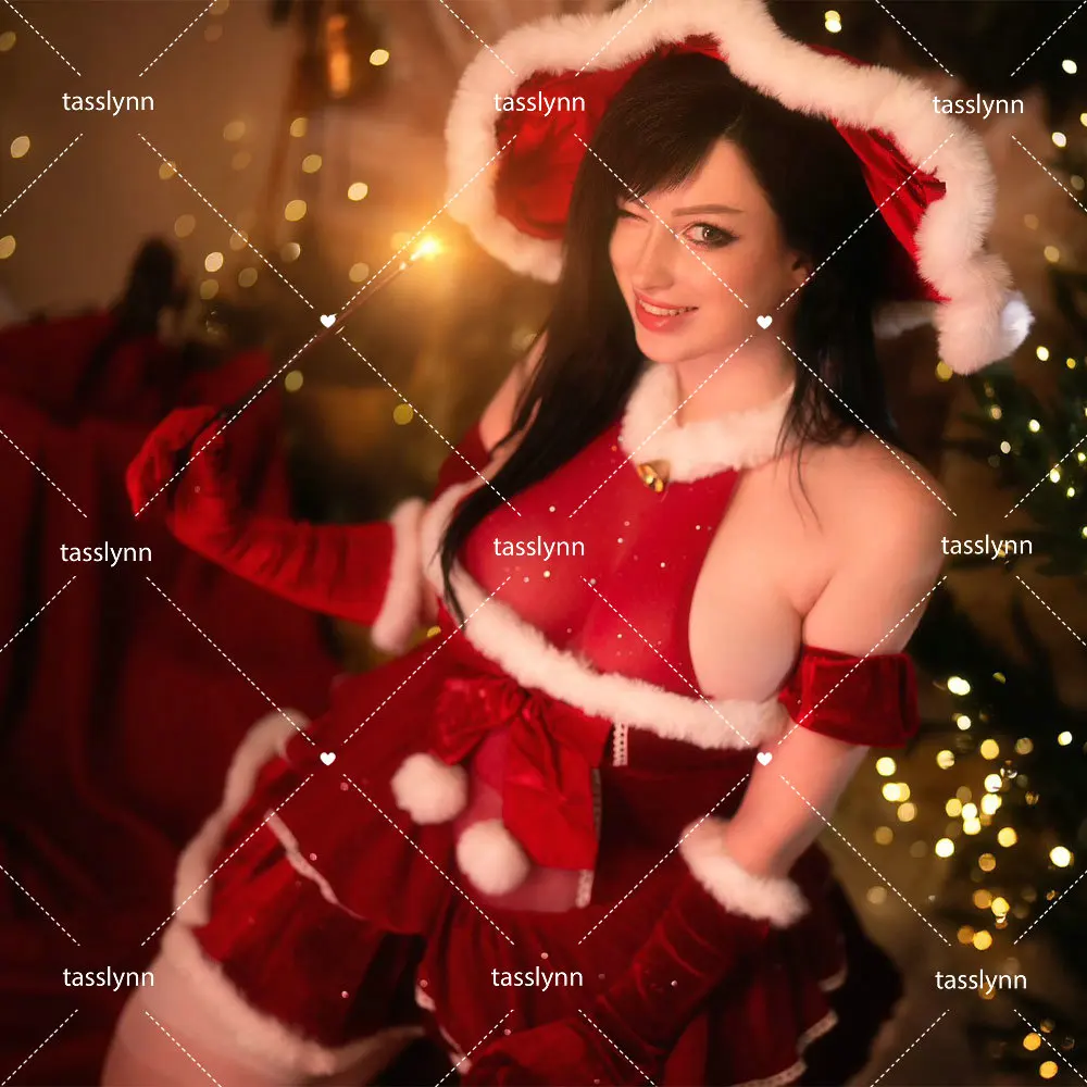 

Lovely Red Maid Lolita Dress Kawaii Halloween Outfits Apron Maid Kawaii Christmas Dress Santa Claus Cosplay Costume Women