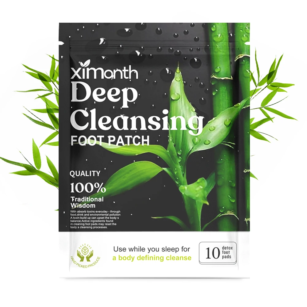 رقع إزالة السموم من القدم لتخفيف التوتر والنوم العميق وتنظيف السموم العشبية الطبيعية
