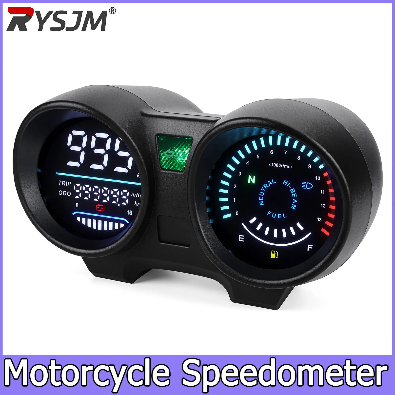 LED Digital Motorcycle Speedometer Dashboad Odometer RPM Meter For Honda Brazil CG125 2000 to 2008 Fan 125 Titan 125 2013