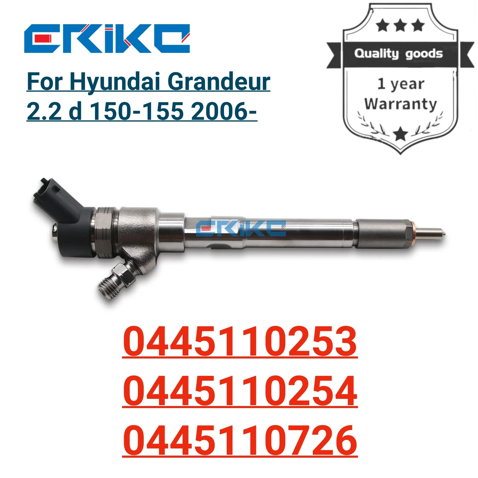 

0445110726 Original Fuel Injector 0445110253 Common Rail 0445110254 0 445 110 726 FOR Hyundai Grandeur 2.2 d 150-155 2006-