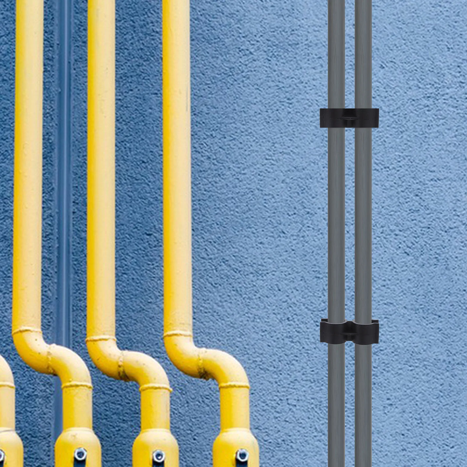 

12Pcs 25Mm Double Port Pipe Clips Plastic Clamps for Tubular Shelves Rods Fastening Store Warehouse Display Fixture Hardware