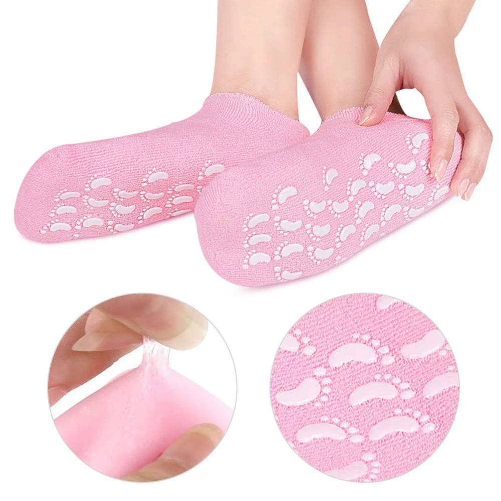 1 Pair Foot Care Socks Anti Cracked Moisturize Foot Spa Pedicure Thick Callus Rough Skin Peeling for Feet Exfoliating Foot Care