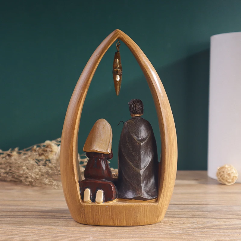 Nativity scene sculpture, home decor for bedrooms, living rooms, studies and entryways, religious art collectible