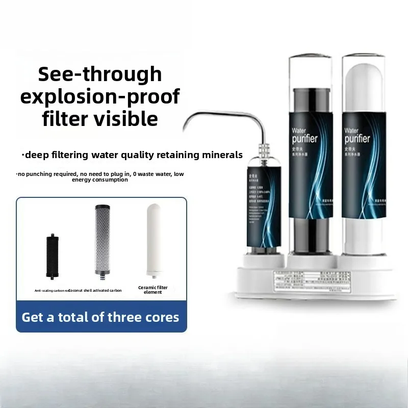 Filtr do wody pitnej pod zlew kuchenny z kranem redukuje bakterie, metal, ołowiu, chlor i zapachy.