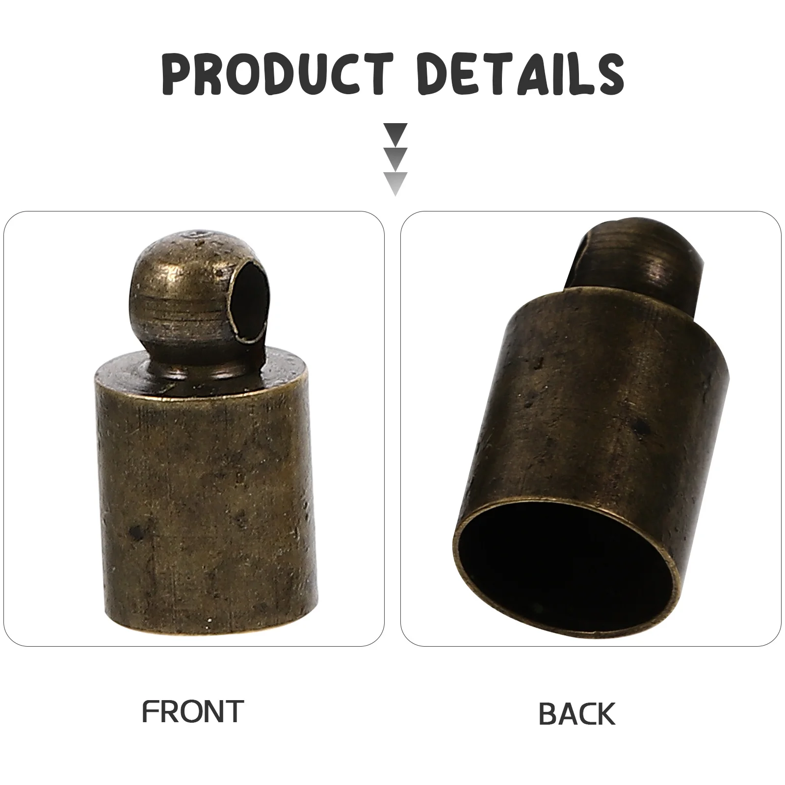 

100Pcs Tassel Cord End Caps High Quality Metal Caps for DIY Jewelry Making Rust Resistant Cord Stoppers for Necklace Bracelet