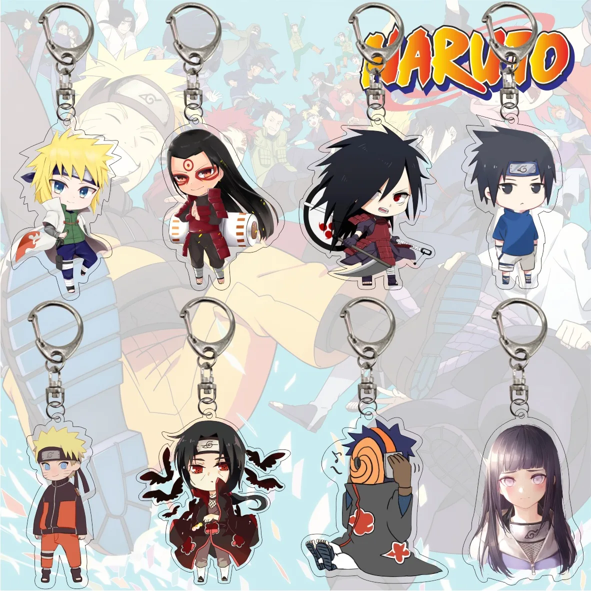 Naruto Anime Akatsuki Uchiha Itachi Acryl Schlüsselanhänger Mode Schlüsselanhänger Taschenanhänger Freunde Geschenk Mädchen Anhänger Schmuck Niedlich Kreativ