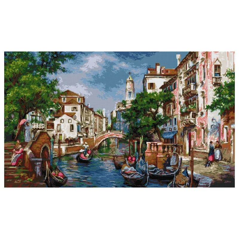 

Набор для вышивки крестом Joy Sunday Streets of San Polo 14CT, набор для вышивки крестом с принтом, набор для живописной вышивки крестом, рукоделие