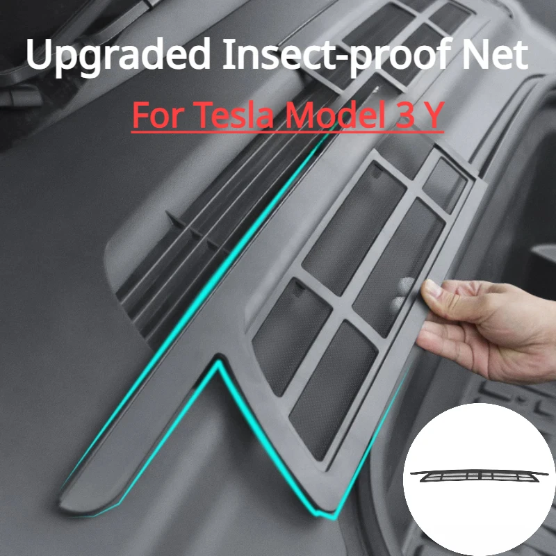 Insect-proof Net for Tesla Model 3 Y Front Trunk Air-conditioning Cover Protective Intake Grille Clean Air Inlet Car Accessories