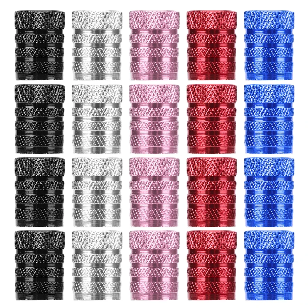 4Pcs Tire Air Caps with Plastic Liner Tyre Rim Stem Cover Leak-Proof Wheel Tyre Stem Valve Cap for Car Truck Motorcycle SUV Bike