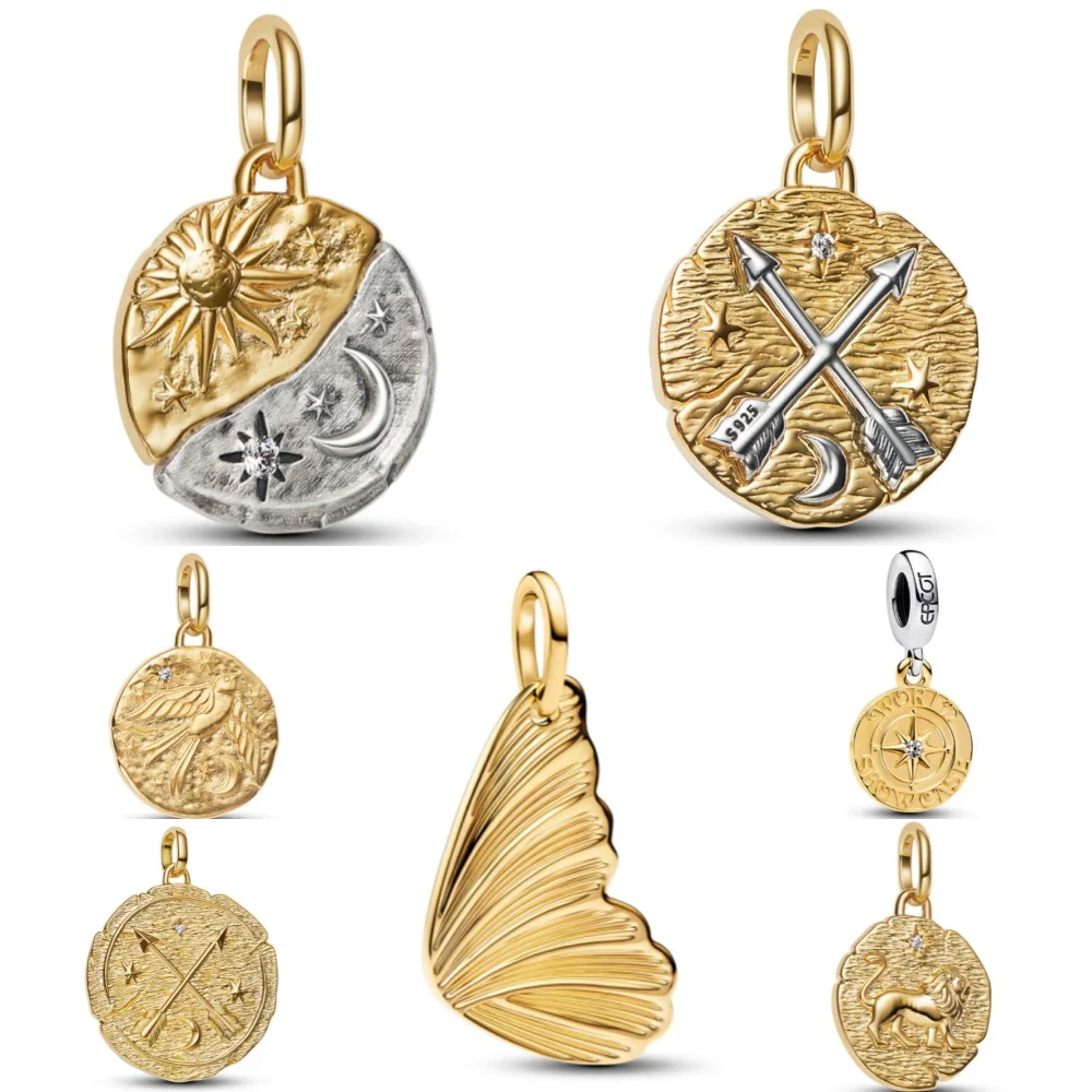 جديد 925 الفضة على شكل قلب مربع قلادة بها خرزات مناسبة لسوار أوروبي أصلي لتقوم بها بنفسك اكسسوارات مجوهرات رائعة