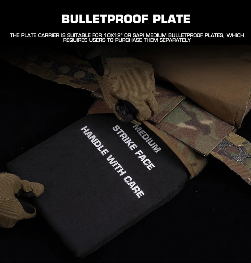 FCPC V5-Stil Taktische Plattenträgerweste – MOLLE Modulare Jagd- und Airsoft-Weste mit Utility-Tasche auf der Rückseite – Detail 5