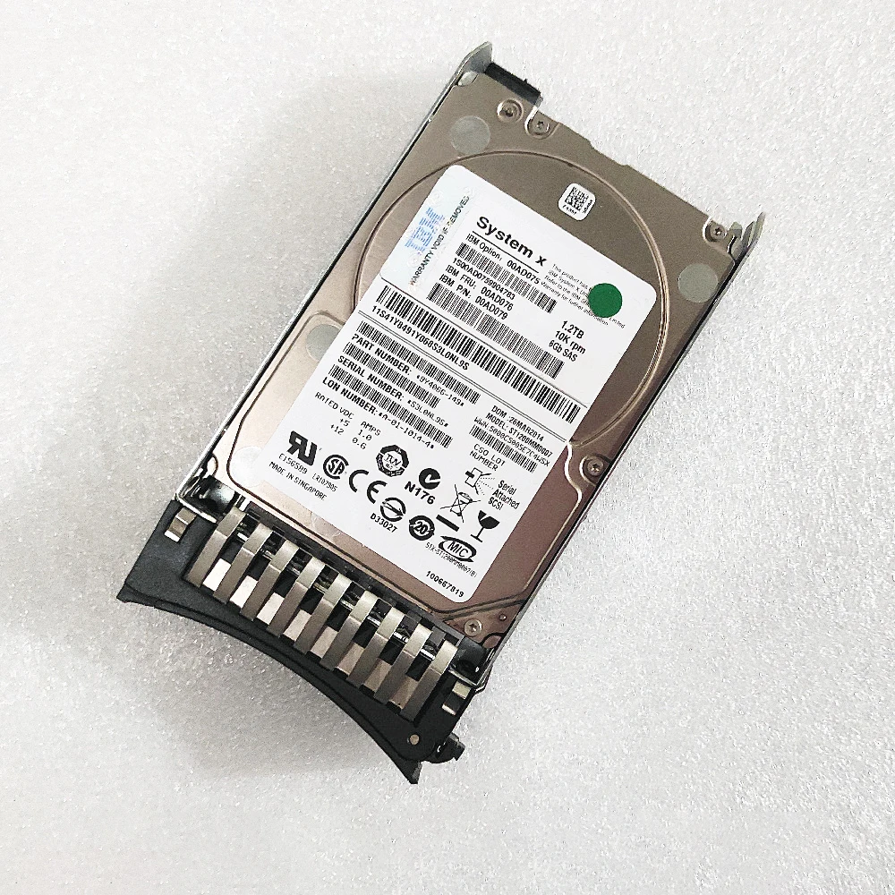 For IBM Server Hard Disk X3530 X3650M4 00AD075 00AD076 1.2T SAS 10K 2.5