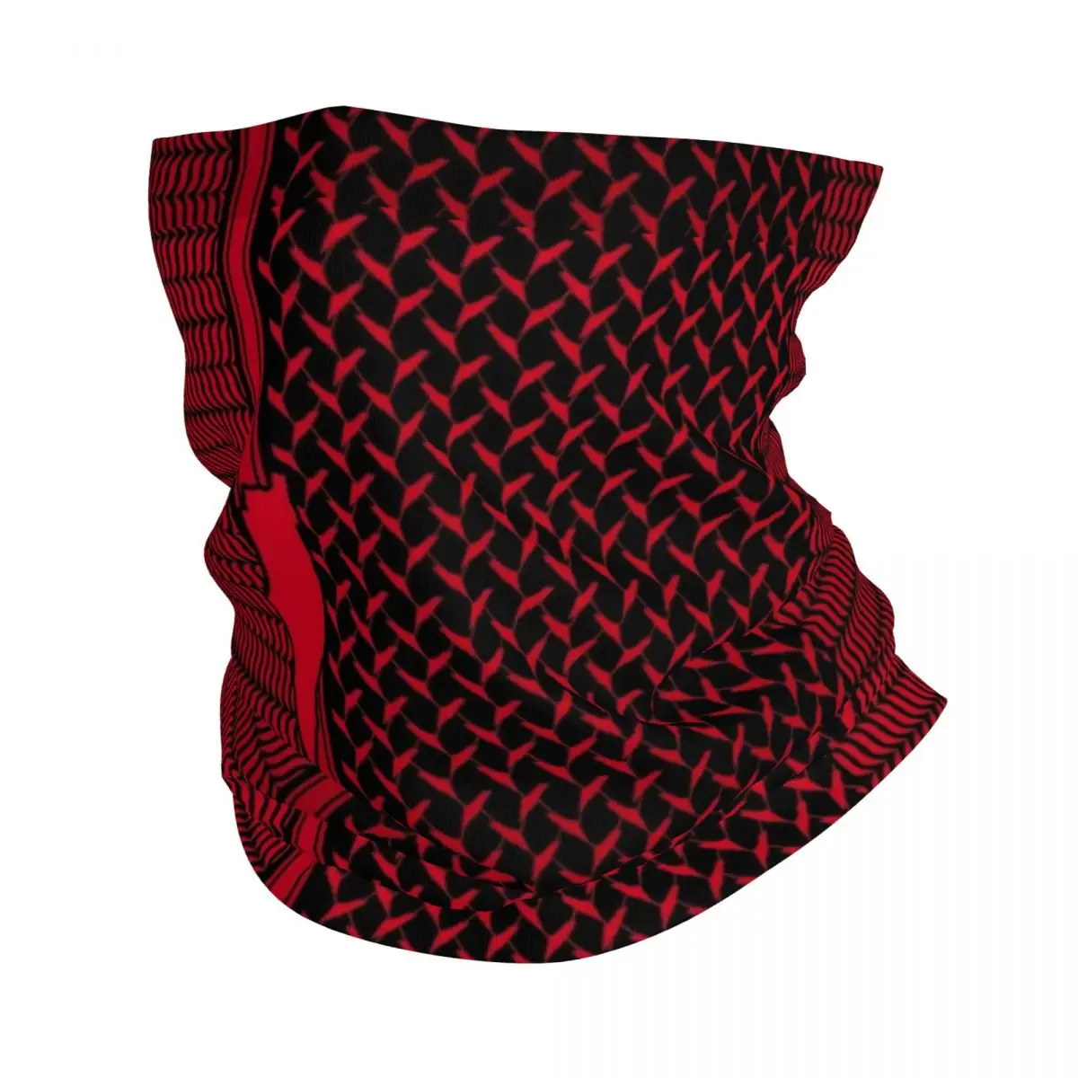 Kufiya Keffiyeh Bandana Neck Gaiter Printed red black Shemagh Balaclavas Mask Scarf Cycling Riding Men Women Adult All Season