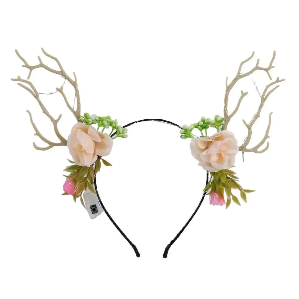 Decoration LED light Toy Photo Props Party Decorations Women Hair Wear Elk Ears Headband Fairy Deer Ear Glowing Headband