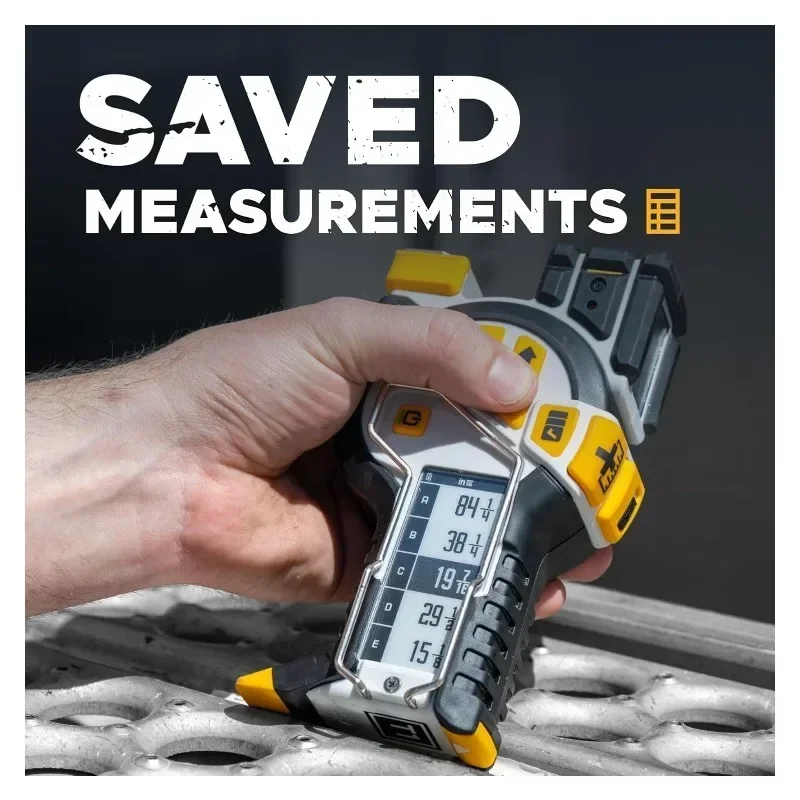 home.HOME.T1 Tomahawk Digital Tape Measure - Professional Accurate Measuring Tool, Green Laser, E-Paper Measuring List