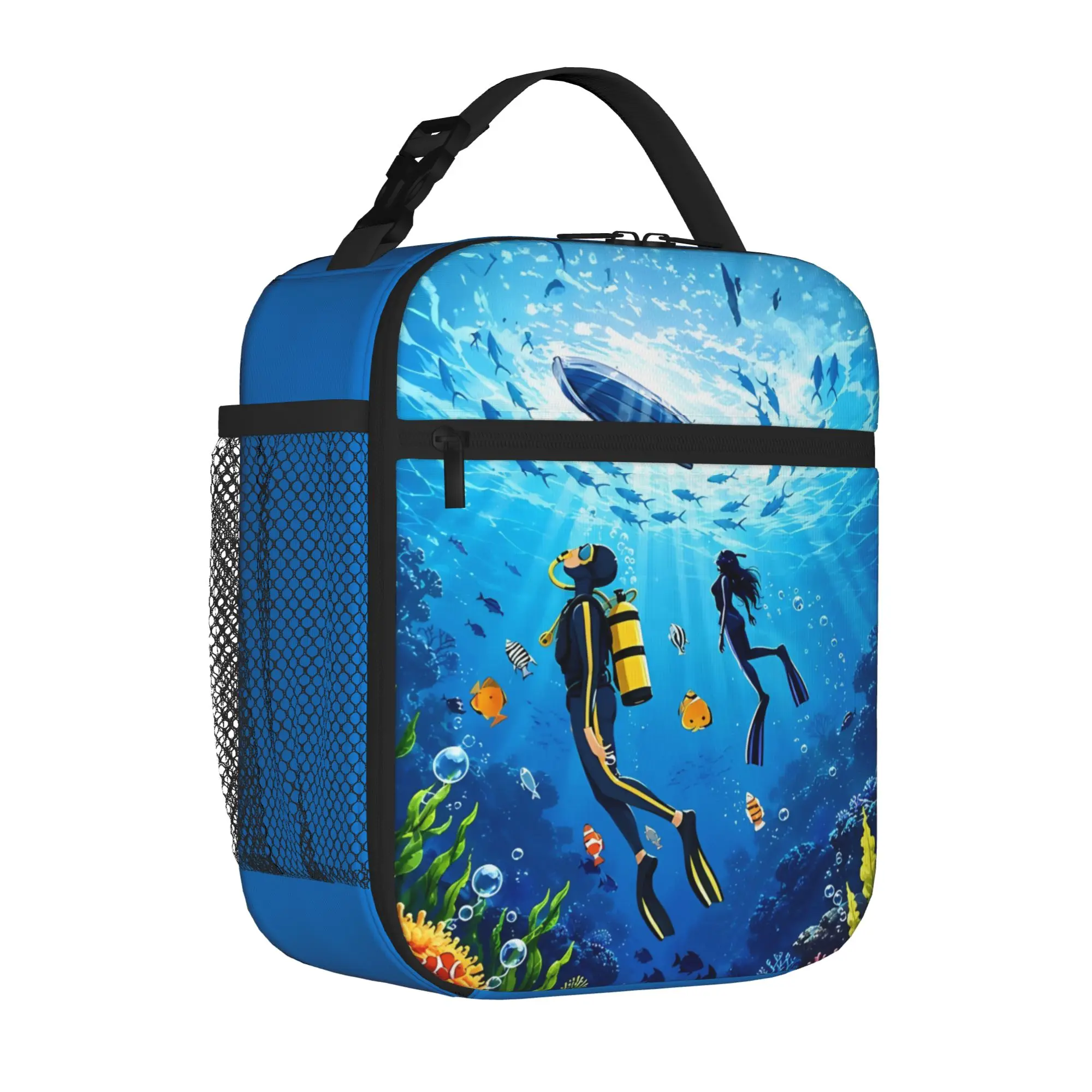 1 Piece Zipper Closure Deep Sea Creature Storage Bag Pocket Subnautica School Lunch Food Box Reusable For Lunch Food Bag