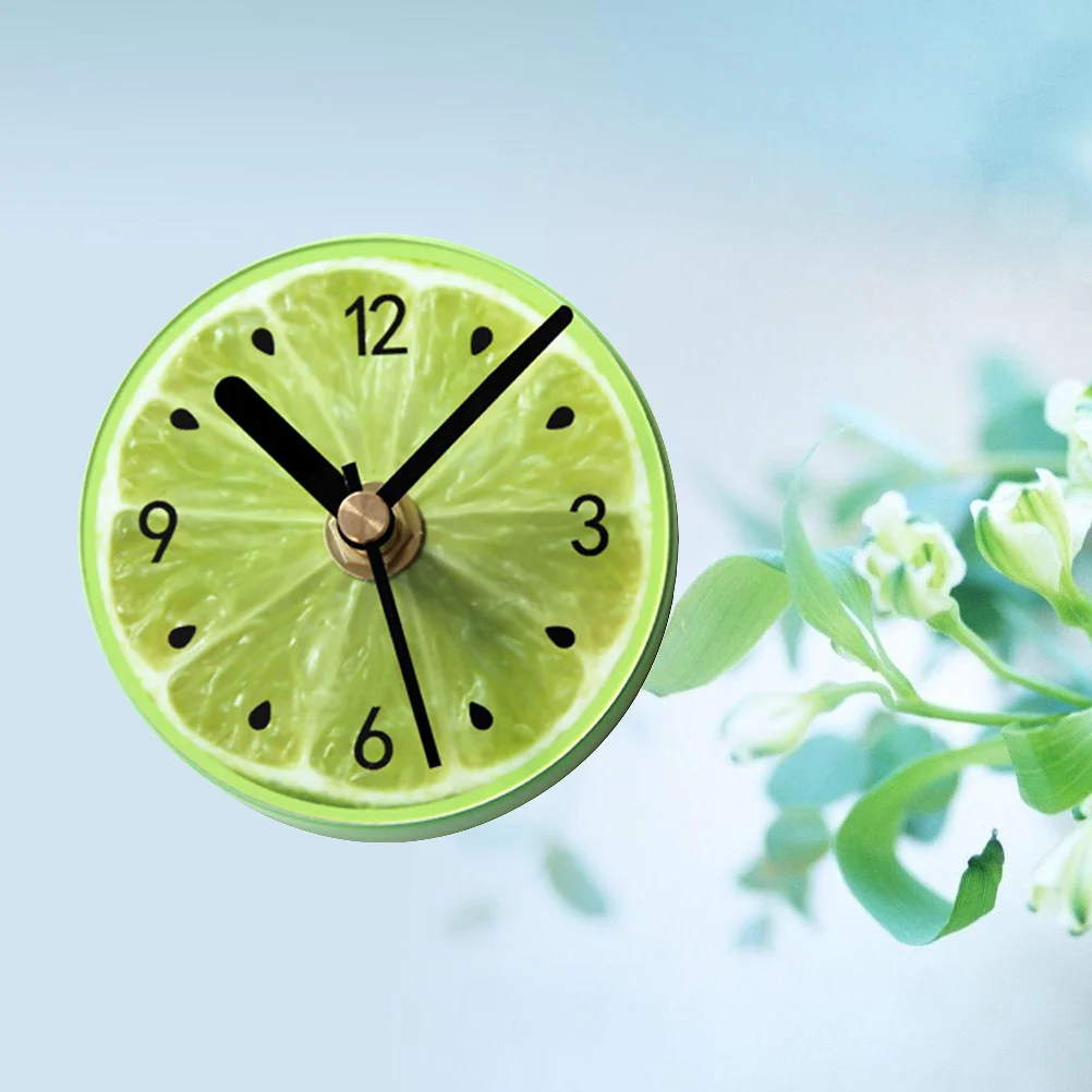 

Lemon Fridge Clock Magnet Premium Plastic Yellow Fruit Design Round Timepiece with Strong Adhesion for Home Office Gift Idea