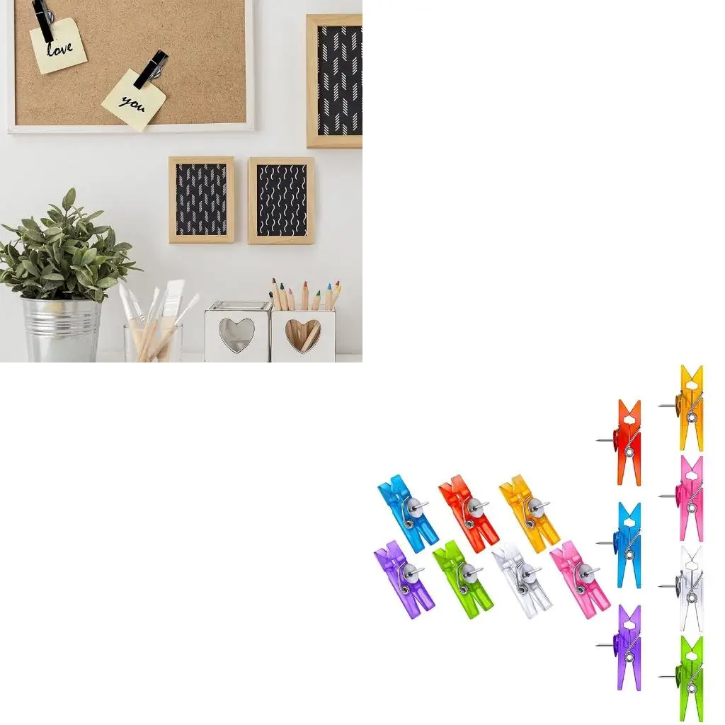 

20pcs Transparent Plastic Pushpins Decorative Binder Clip-like Pushpins Photo File Thumb Tacks for School Message Boards