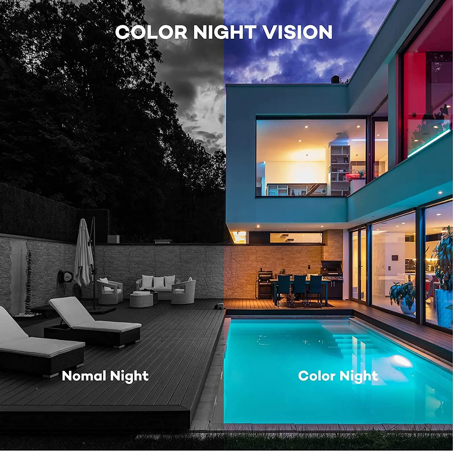 مذهلة 8MP كامل اللون IP POE برج كاميرا التصوير الملون 24/7 المدمج في اتجاهين الصوت SD فتحة للبطاقات صفارة الإنذار