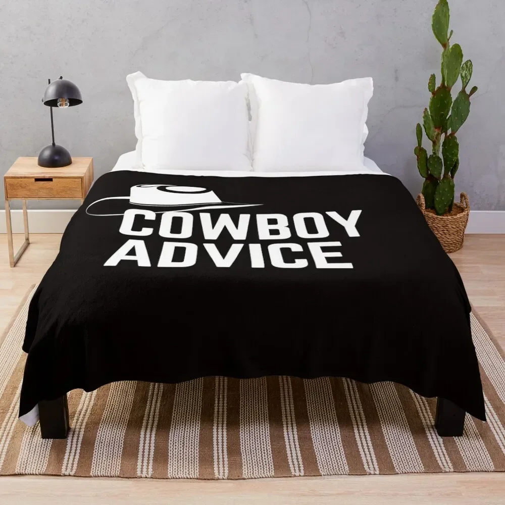 

COWBOY ADVICE Throw Blanket funny gift Polar Soft Beds Blankets