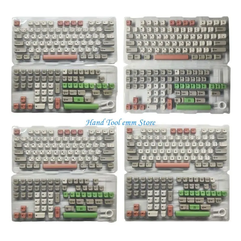 H37F 138 9009 Retro PBT Keycaps XDA Profile Dye Keycap للوحة المفاتيح الميكانيكية