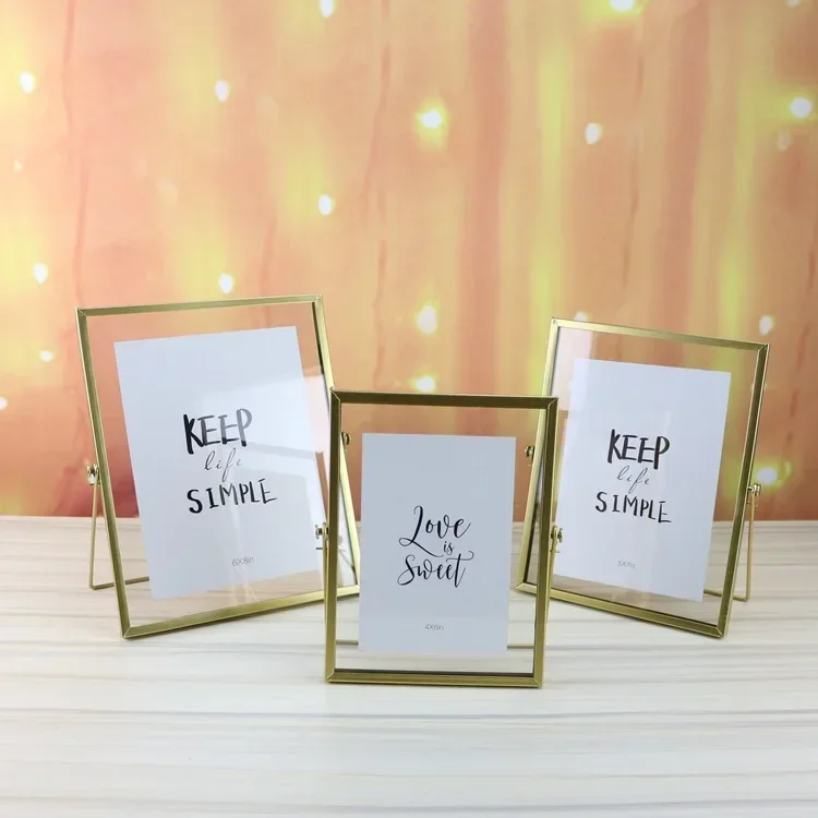 Iron, glass, metal, three-dimensional photo frames, personalized and creative home furnishings, decorative crafts, and ornaments