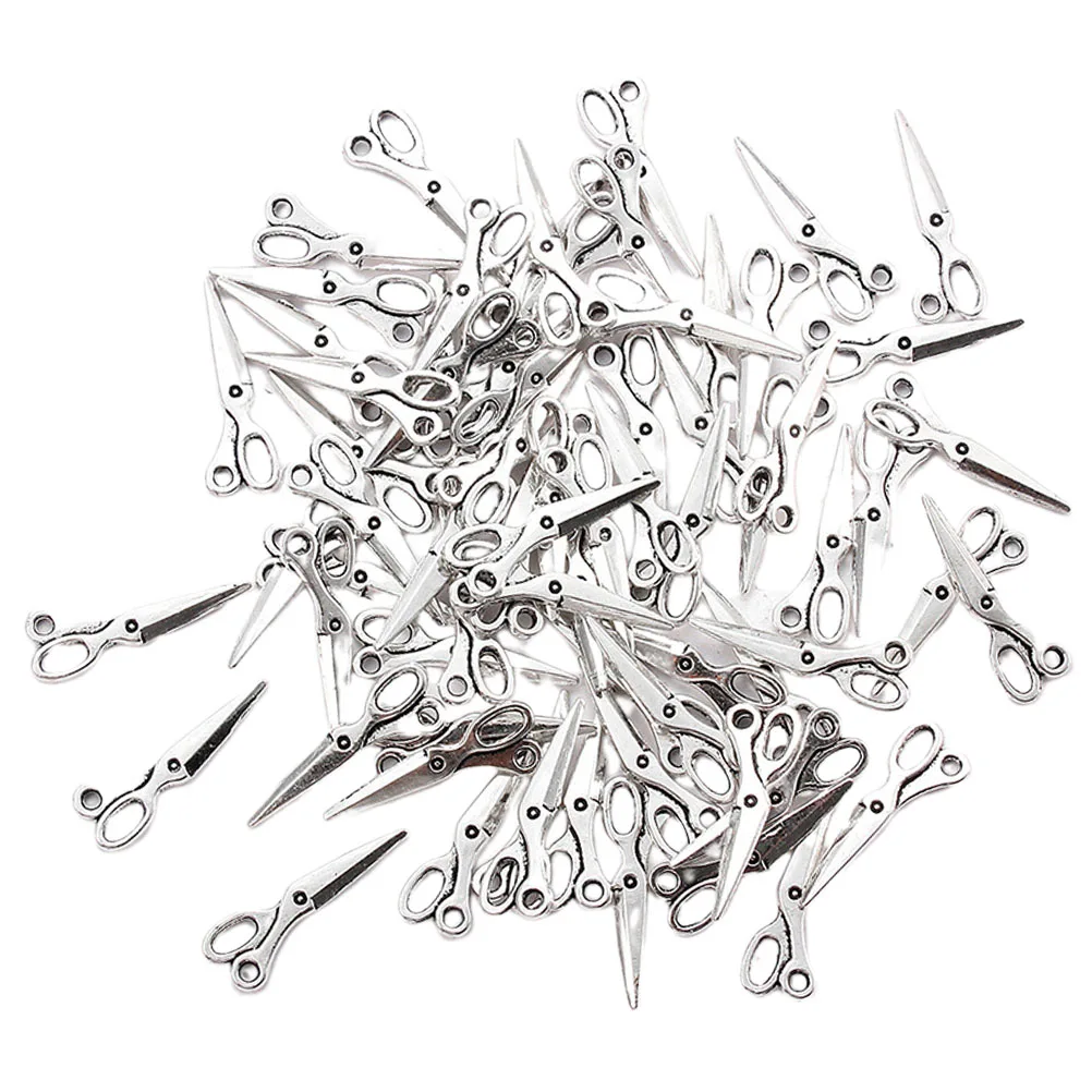 

60Pcs Alloy Mini Closed Scissors Pendant Charms DIY Jewelry Making Accessories Keychain Necklace Bracelet Gift
