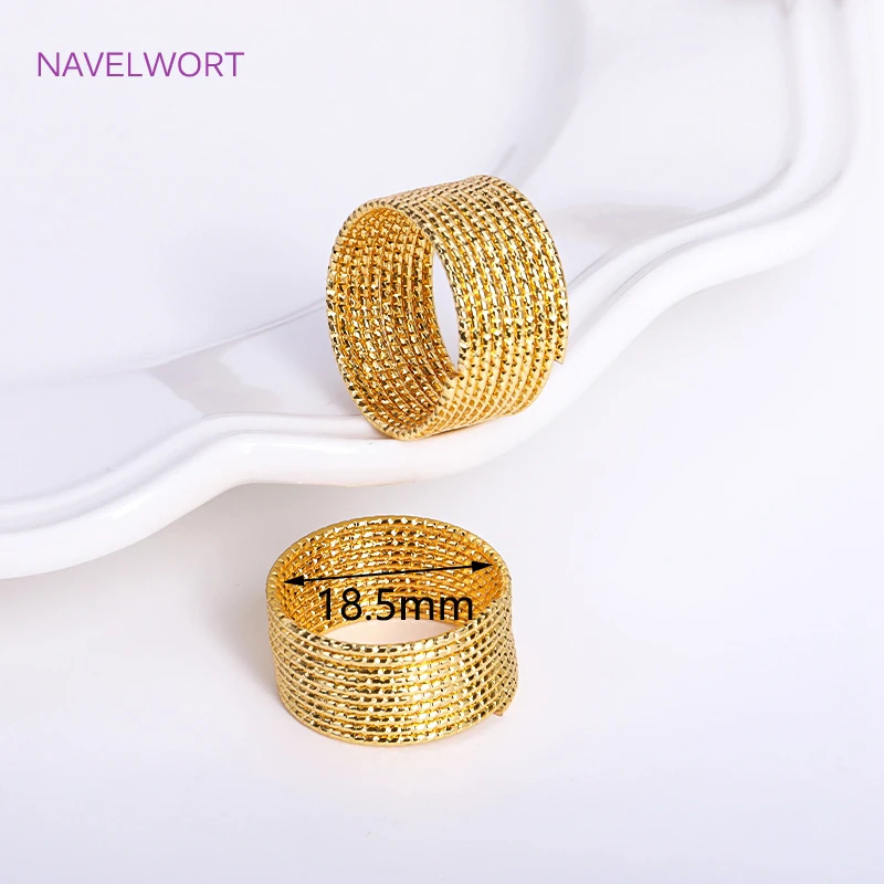 18K Gold Plated Brass Material Round Stripe Wire For DIY Finger Ring Making Findings,Jewelry Materials Wholesale