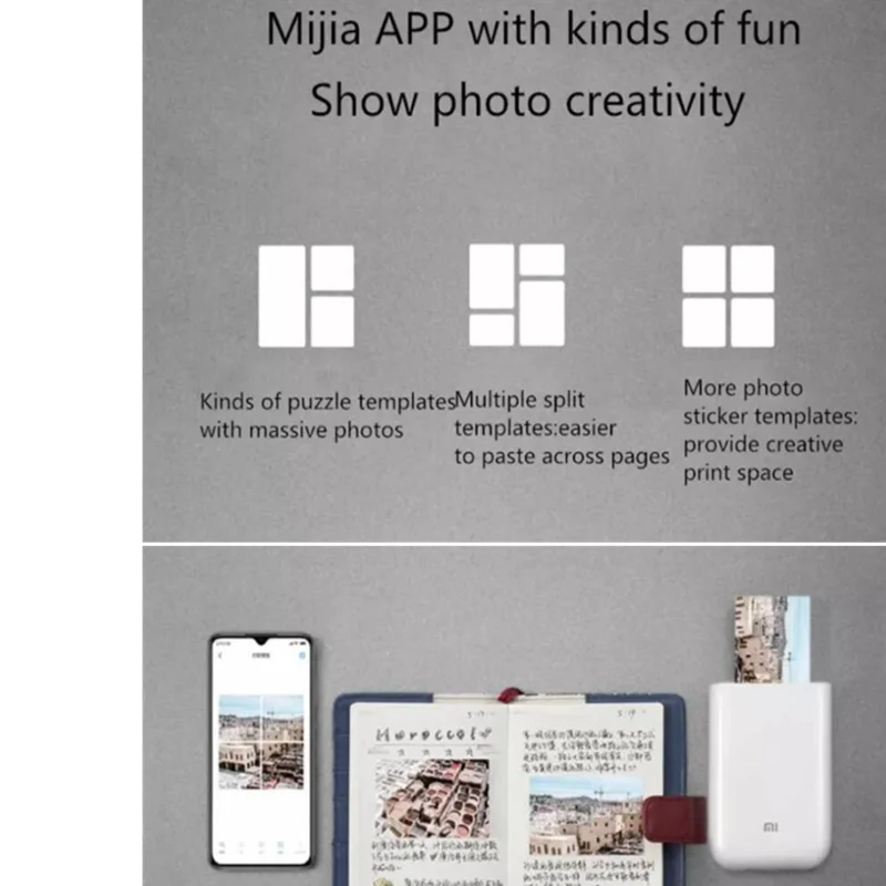 ورق طابعة زاكبرينتر عالي الجودة 100% ورق طابعة الجيب Xiaomi ZINK AR بوذاماركية للطباعة الورقية ذاتية اللصق
